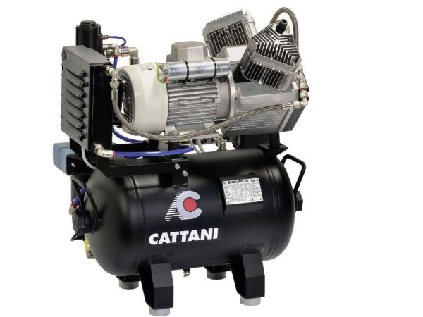 Компрессор Cattani на 1 установку, 1 цилиндр, с осушителем (без кожуха), ресивер 30 л
