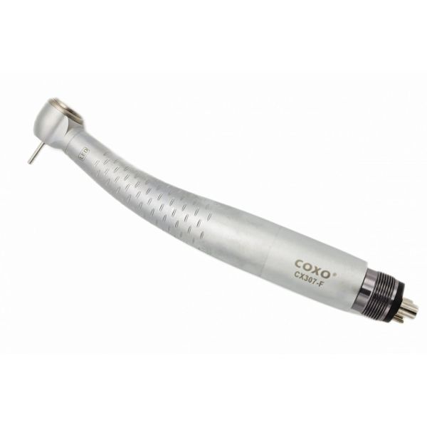 Турбинный наконечник Coxo CX307-F с генератором света, со стандартной головкой, с трехточечным спреем